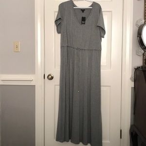 NWT Torrid Size 2 SHORT Gray Jersey Maxi Dress